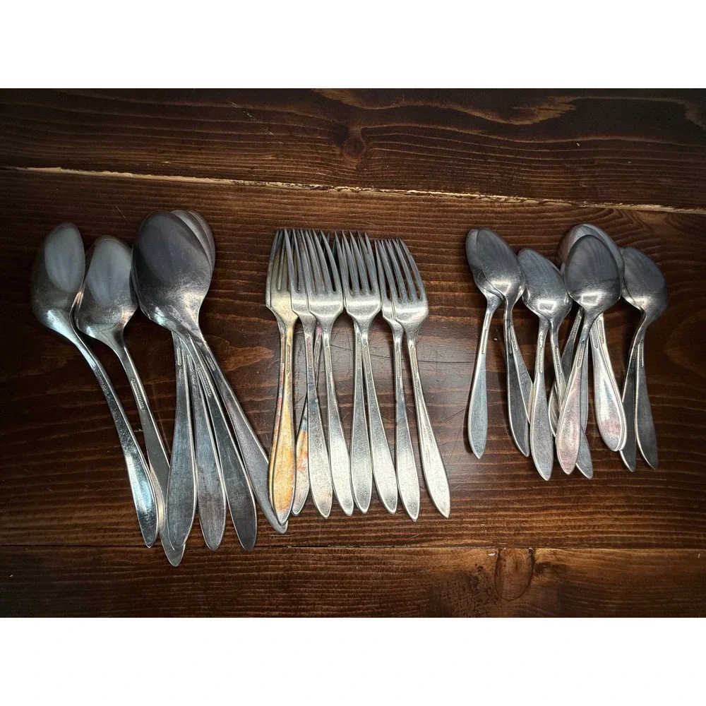 Community Plate Coronation Silver Plated Flatware Set 27 Piece Oneida Art Deco